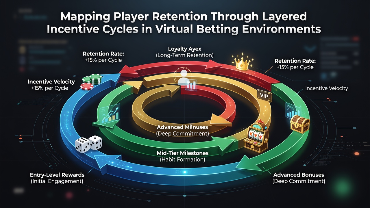 Analytics dashboard displaying player retention metrics and incentive cycle performance over time